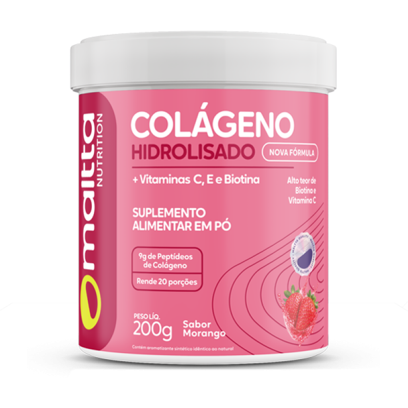 Colágeno Hidrolisado com Vitaminas Sabor Limão Siciliano 200g 