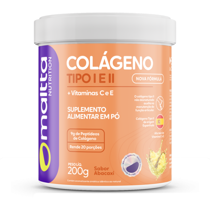 Colágeno Hidrolisado com Vitaminas Sabor Limão Siciliano 200g 